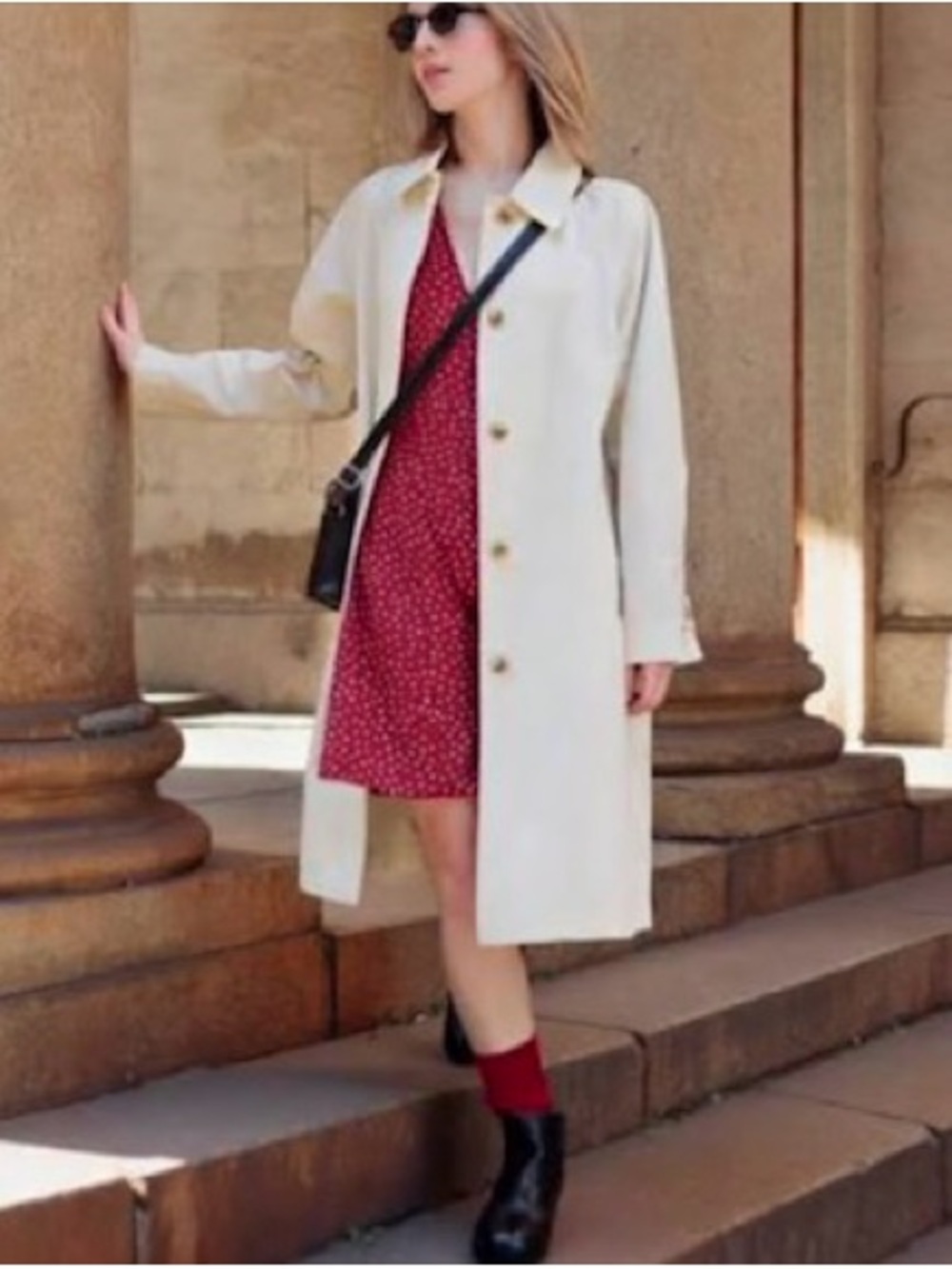 🆕 Uniqlo Printed V-Neck Long-Sleeve Mini Dress
